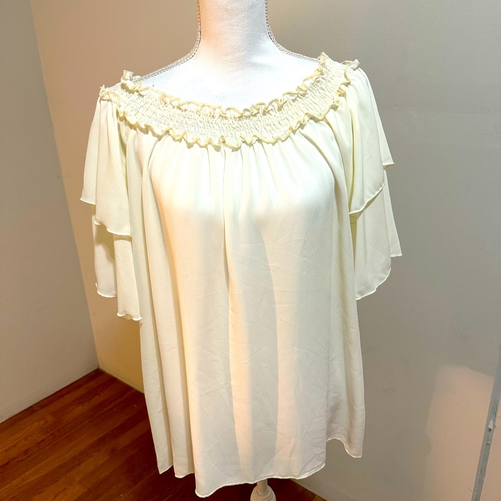 Off white silky blouse